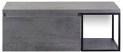BES LED Frozen Badmeubelset 120 cm - Greeplijst in Kleur - Zwart Frame - Wastafelbovenblad Beton Antra