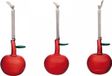 Iittala Pomme en verre rouge set van 3