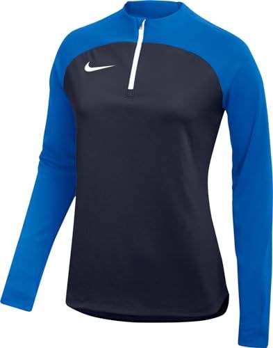 Nike Dames Top Met Lange Mouwen W Nk Df Acdpr Dril Top K, Obsidiaan/Koningsblauw/Wit, DH9246-451, XS