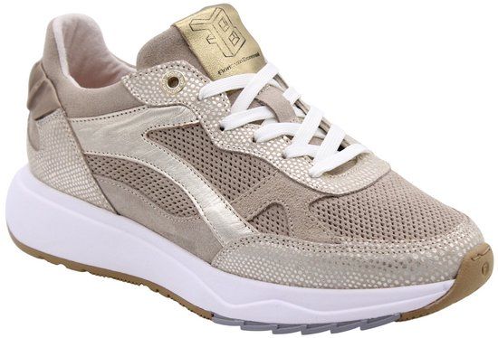 Floris van Bommel Sfw-10156 Suvi Sneakers - Leer - Dames - Beige - Maat 36