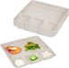 Plasticforte Vakjesborden - 8x stuks - beige - gourmetbord - 4-vaks - kunststof - 26 x 24 cm