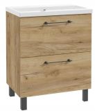 Deftrans Cassandra Serie Badkamermeubel met Wastafel - 80x80cm - Dąb Craft
