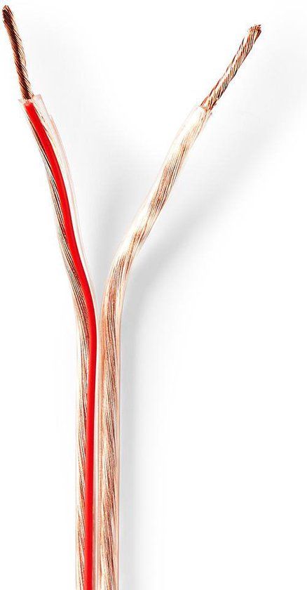 Nedis Speaker Cable - 2 x 1.50 mm² - Copper - 100m - Transparent - Roll