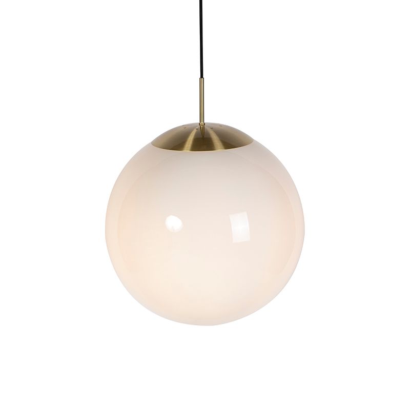 QAZQA Ball HL Hanglamp - 1 lichts - Ø 400 mm - Wit