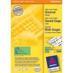 Avery Universal Labels, Green 70x37mm