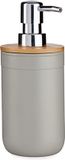 Berilo Zeeppompje/dispenser - kunststof - lichtgrijs - 350 ml - navulbaar - keuken/toilet/badkamer
