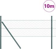 vidaXL Zeshoekig gaashek met grondbevestiging 10 x 0,4 m groen mesh