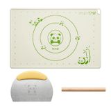 COOKER KING Set de tapis de cuisson en silicone de 70 cm x 50 cm avec spatule et rouleau à pâtisserie