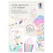 Ursus 8080001F - Schattige Rainbow papier-knutsel-set, set van fotokarton, vlechtvellen, gestanste onderdelen, vlechtstroken en borduurgaren, incl. stap-voor-stap instructies
