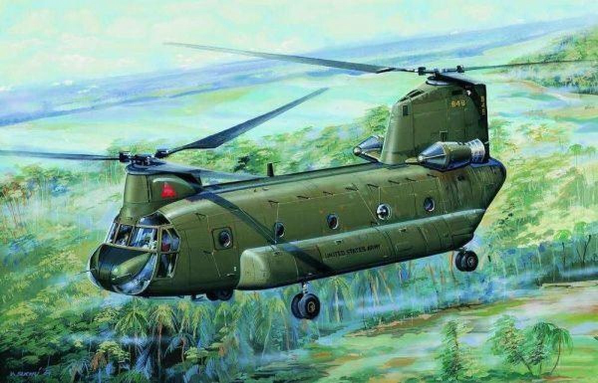 Trumpeter CH-47D Chinook Medium-lift Helicopter