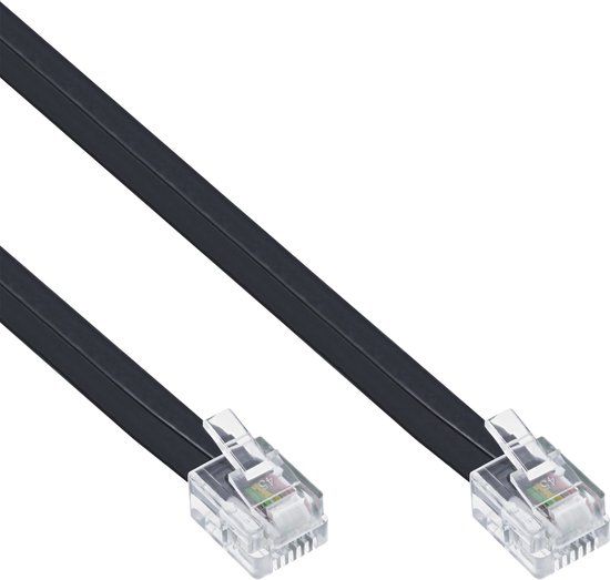 InLine Modulaire kabel, RJ12, mannelijk / mannelijk, 6-aderig, 6P6C, 10m