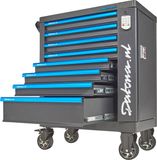 Datona® Gevulde gereedschapswagen 8 lades met cijferslot - 5 lades gevuld + 171-delige set - Zwart