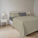 Beddengoedset voor tweepersoonsbed, 100% natuurlijk katoen, kleur: natuurlijke kleuren, gemaakt in Italië, hoeslaken, laken 240 x 300 cm en kussenslopen met overslag, taupe/donkergrijs