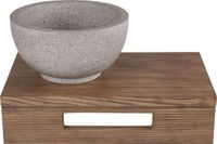 Differnz Étagère de lavabo en bois 40x25cm Brun Chêne - Design moderne