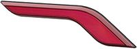 HELLA 8RA 013 402-021 Reflector - Shapeline Style - Rood - Rechthoekig - Geschroefd/Opbouw - Horizontaal - Rechts