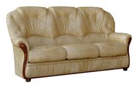 Vente-unique DAPHNE 3 zitplaatsen Beige Leer