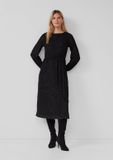 s.Oliver BLACK LABEL 2172658 Dames fluwelen midi-jurk met lange mouwen