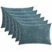 vidaXL - Kussensloop - 6 stuks - HEERLEN - Blauw - 30 x 50 cm - Chenille Stof