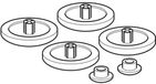 Geberit buffers voor wc-deksel, 598094000