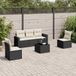 Prolenta Maison Exclusive - 6-delige tuinmeubelset met sofa en kussens, zwart, van polyrotan
