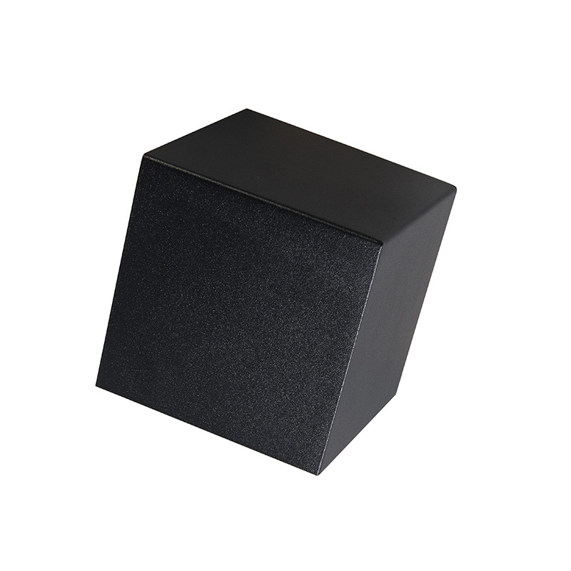 QAZQA Cube Wandlamp 1 lichts mm zwart