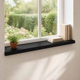 vidaXL - Raamprofielen - 2 stuks - Zwart - 70 x 25 x 2 cm - Massief beukenhout