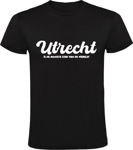 Sol's Utrecht is de mooiste stad van de wereld! Heren T-shirt - Zwart - 3XL