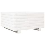 VidaXL Plantenbak 50x50x26,5 cm Grenenhout Wit