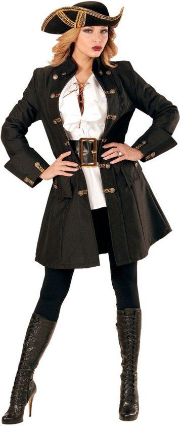 Widmann Piraat & Viking Kostuum Luxe Jas Vrouw Zeeschuimer Kostuum Small Carnaval kostuum Verkleedkleding