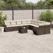 Maison Exclusive - Ensemble de jardin pour le jardin, composé de 11 pièces avec coussins, en polyrotin marron