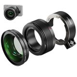 NEEWER Groothoeklens compatibel met Sony ZV-1 II (ZV-1 M2), 2-in-1 HD 18 mm groothoek + 10x extra macrolens met verlengbuis, bajonetbevestiging camera-accessoires fotografie, LS-86