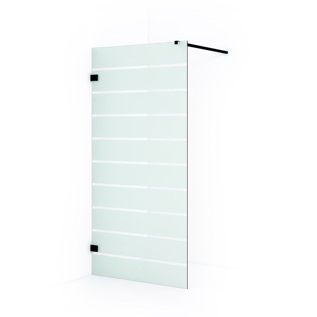 Maxaro Inloopdouche Diamond 90cm 8mm Helder Veiligheidsglas Mat Zwart