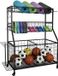 Relaxdays Ballenrek - met wielen - 116 x 91,5 x 43 cm - zwart