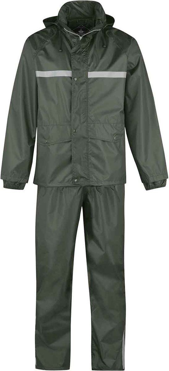 BJØRNSON Dusch Regenpak Dames & Heren - Waterdicht - Maat 3XL - Olijfgroen