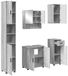 vidaXL Badkamermeubel Set 5 Stuks Grijs Sonoma Bewerkt Hout & Metaal