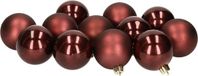Kaemingk B.V. Boules de Noël - 12 pièces - plastique - brun foncé - 6 cm