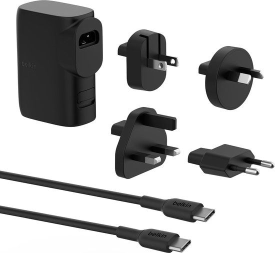 Belkin, Netlader voor USB-C / USB Ingebouwde externe batterij 5000mAh, Zwart