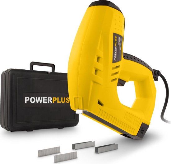 Powerplus POWX13700 Elektrische Tacker - 45W - Incl. 100 Spijkers & 200 Nietjes