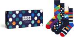 Happy Socks Chaussettes 4-Pack - Hommes & Femmes - Taille 41-46 - Pois & Rayures Classiques