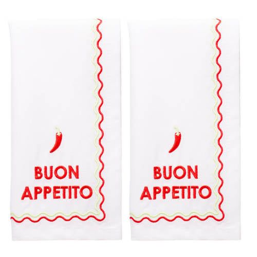 Vondels BUON APPETITO white servet (set van 2)