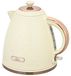 HOMCOM Waterkoker, 1,7 liter, BPA-vrij, 2200W, met 360° voet, kalkfilter, beige