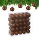 Relaxdays Kerstballen set van 50, kunststof, mat, Ø 6 cm, bruin