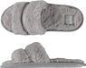 Apollo huisslippers/instapsloffen/pantoffels - dames - imitatiebont - grijs - maat 37-38