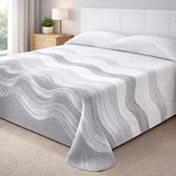 Degrees home Paraiso - Sprei voor bed, 150 cm, lente, zomer, 250 x 260 cm, grijs