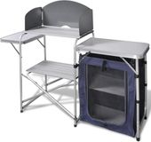 vidaXL Campingkeuken inklapbaar met windscherm aluminium