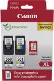 Canon PG-560XL/CL-561XL Ink Cartridge Multipack - Black, Cyan, Magenta, Yellow - High Yield - 2 Pack