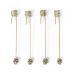 Ferm Living Forest Bougeoir sapin de Noël Lot de 4 Laiton