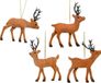 Decoris Rendier flock hangdeco bruin 13cm