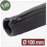 Quadrios 25CA766 Gevlochten slang Zwart Polyester 1 m 100 mm