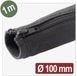 Quadrios 25CA766 Gevlochten slang Zwart Polyester 1 m 100 mm
